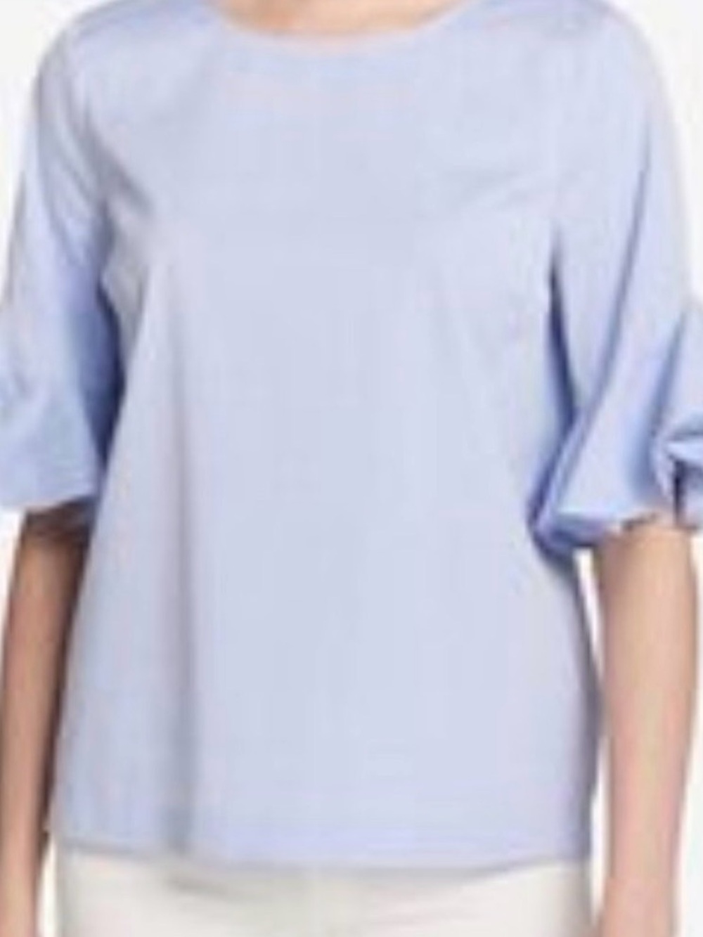 NEW Calvin Klein Light Blue Ruffle Sleeve Women's Blouse-Size Small